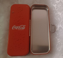 Coca-cola Scatola DI LATTA CON DOPPIO FONDO Porta Matite Penne Astuccio Lott N 2 - Scatole E Lattine In Metallo