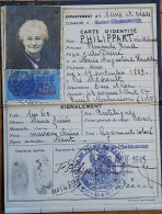 CARTE D'IDENTITE 1945 PHILIPPART FERNANDE DE RUEIL MALMAISON ET NEE A PRE SAINT EVROULT EURE ET LOIRE EN 1889 - Historical Documents
