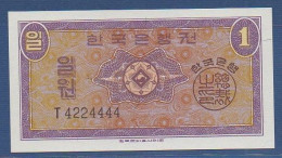 KOREA (South) - P.30 - 1 Won 1962 UNC, S/n: See Photos - Nice Serial Nr - Corea Del Sud