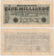 Germany 1.000.000.000 Mark 1923 "1 Billion Mark" P122 (F+) #815# - 1 Milliarde Mark