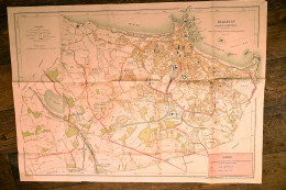 Beau Plan De Biarritz De 1937 Environ 1m/06m - Geographical Maps