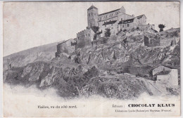 Valère, Vu Du Côté Nord (Sion) - Chocolat Klaus Karte - Sion