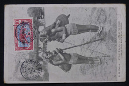 OUBANGUI -Affranchissement De Bangui Au Type Panthère Sur Carte Postale Pour Paris En 1918 - L 162104 - Lettres & Documents