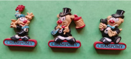 Lot De 3 Magnets Différents Et En Relief - Champomy - Aimants De Frigo Ou Tableau. - Reclame