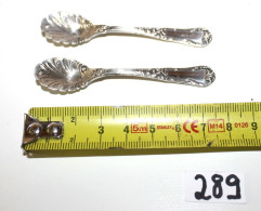 C289 2 Cuillère à Sorbets - Métal Travaillé - Circa 1900 - Cucchiai