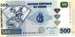 Congo 500 Francs 2002 Unc - Republic Of Congo (Congo-Brazzaville)
