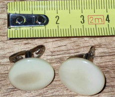 Boutons De Manchette Vintage Nacre - Cuff Links & Studs