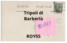 Colonie Italiane Colonia Italiana Libia Fotocartolina Con Francobollo Da 5 Cent E Timbro Tripoli Di Barberia (f.piccolo) - Libië