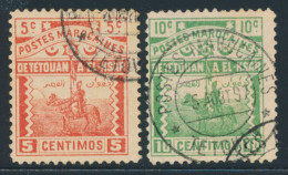O MAROC POSTES LOCALES - TETOUAN à CHECHOUAN - O - N°154/55 - 5c Et 10c - TB - Other & Unclassified