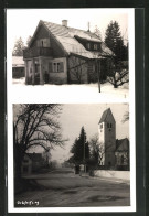AK Gräfelfing, Wohnhaus Im Schnee, Strassenpartie Mit Kirche  - Gräfelfing