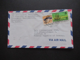 GB Kolonie St. Christopher Nevis Anguilla Via Air Mail Abs. Caribbean Agricultural Research Institute St. Kitts - St.Christopher-Nevis-Anguilla (...-1980)