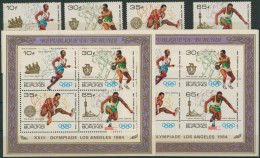 Delcampe - Burundi (1985) - N°932/35** + Non Dentelé (MNH) + BL119/119A / Jeux Olympique à Los Angeles 1984, Sports - Ungebraucht