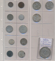 Serbien: Münzblatt Mit 14 Münzen 2 Para Bis 5 Dinar Ca. 1897 - 1915. Dabei 5 Din - Serbia