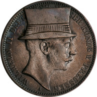 Preußen: Wilhelm II. 1888-1918: 3 Mark 1911, Spottmünze Mit Aufgelötetem Hut, Zu - Taler & Doppeltaler