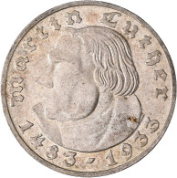 Drittes Reich: 2 Reichsmark 1933 G, Luther, Jaeger 352; Dazu 2 Reichsmark 1934 F - Other & Unclassified