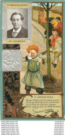CHROMO LEFEVRE UTILE LU  CELEBRITES FRANCOIS COPPEE ART NOUVEAU 17 X 9 CM GAUFREE RELIEF - Lu