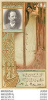 CHROMO LEFEVRE UTILE LU  CELEBRITES J.  MASSENET  ART NOUVEAU 17 X 9 CM GAUFREE RELIEF - Lu