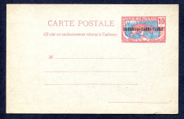 RC 29233 OUBANGUI CHARI TCHAD 10c ENTIER SURCHARGÉ TYPE PANTHERE DU MOYEN CONGO CARTE NEUVE TB - Lettres & Documents