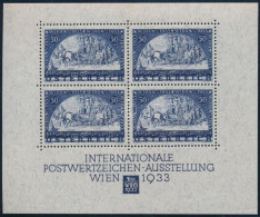 * Ausztria 1933 WIPA Blokk Kifogástalan állapotban Tokkal Együtt, A Beragasztásból Származó Jelentéktelen Ragasztónyomok - Other & Unclassified