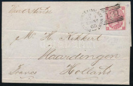 Nagy-Britannia 1865.okt.03. Mi 23 (3 Penny) Levélen Edinburgh - Amszterdam, Ritka Bélyegzéssel RR! - Other & Unclassified