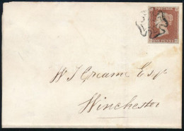 Nagy-Britannia 1841.jún.01. Mi 3 Levélen (a Fekete 1 Penny 8-as Lemezével Nyomott Darab!) Igen Ritka, Minden Széle Jó! ( - Other & Unclassified