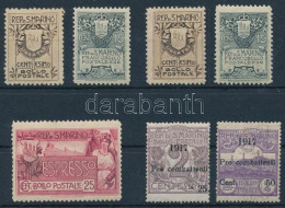 * San Marino 1907-1917 7 Db Bélyeg (Mi EUR 122,-) - Other & Unclassified