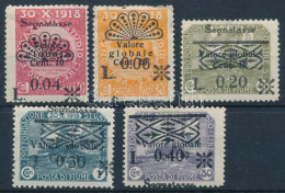 * Fiume 1921 Portó 5 Db Bélyeg Mi 16 II, 18 II, 20 II, 21 I, 22 II (Mi EUR 872.-) - Other & Unclassified
