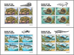 LIBERIA 2024 MNH Fauna Of Trassic Period Trias Periode 4M/S I-IV - OFFICIAL ISSUE – DHQ2503 - Vor- U. Frühgeschichte