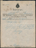 1873 Távirat Sopronból Eisenstadtba Wolf Weinhandlernek - Other & Unclassified
