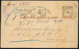 1876 2kr Díjjegyes Levelezőlap "(BOZO)VICS" - Other & Unclassified