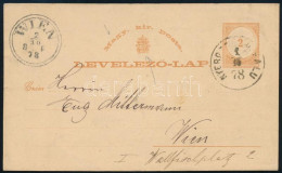 1878 2kr Díjjegyes Levelezőlap "NYERG(ES-UJ)FALU" - Wien - Other & Unclassified