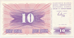 Bosznia Hercegovina 1992. 10D T:UNC Bosnia And Herzegovina 1992. 10 Dinara C:UNC - Unclassified