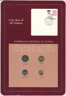 Guyana 1982-1985. 1c-25c (4xklf), "Coin Sets Of All Nations" Forgalmi Szett Felbélyegzett Kartonlapon T:UNC Guyana 1982- - Unclassified