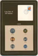 Japán ~1980-1981. 1Y-500Y (6xklf), "Coin Sets Of All Nations" Forgalmi összeállítás Felbélyegzett Kartonlapon T:UNC Japa - Unclassified