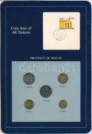 Makaó 1982-1992. 10a - 5P (5xklf), "Coin Sets Of All Nations" Forgalmi összeállítás Felbélyegzett Kartonlapon T:UNC Maca - Unclassified