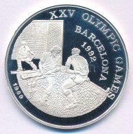 Afganisztán 1989. 500A Ag "Nyári Olimpia 1992 Barcelona - Gyeplabda" T:PP Ujjlenyomat, Kis Karc Afghanistan 1989. 500 Af - Unclassified