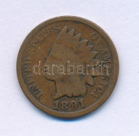 Amerikai Egyesült Államok 1891. 1c Bronz "Indian Fej" T:F Patina United States Of America 1891. 1 Cent Bronze "Indian He - Unclassified