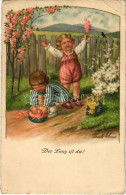 * T2/T3 1930 Gyerekek / Children. A.R. No. 2749. Litho S: Pauli Ebner (EK) - Unclassified