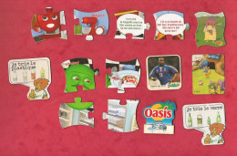14 Magnets - Aimants Plats De Frigo Ou De Tableau - Différentes Marques, Différents Domaines. - Reclame