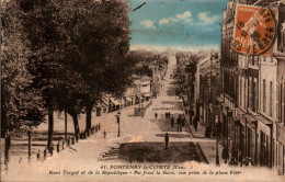 Delcampe - N°16146 W -cpa Fontenay Le Comte -rues Turgot Et De La République- - Fontenay Le Comte