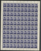 N° 71 50 R Violet Président Sukarno Feuille De 100 Ex. Neufs ** MNH Complete Sheet Of 100 Voir Suite - Indonésie