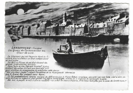 Delcampe - X570 - LANDERNEAU - Finistère - Les Quais De Cornouailles Au Clair De Lune (CP écrite) - Landerneau