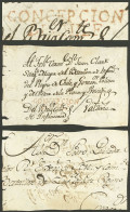 CHILE: DOUBLE USE OF FOLDED COVER: Circa 1795, Front Of Folded Cover Sent To Juan Clarke (political And Military Governo - Chile