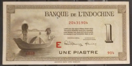 Delcampe - Indochine Indochina Vietnam Viet Nam Laos Cambodia 1 Piastre F Ebanknote Note Billet 1945 - Pick # 76bE / 02 Photos - Indochine
