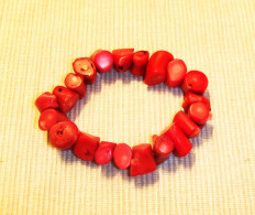 PULSERA VINTAGE DE CORAL ROJO BAMBÚ - Conchiglie