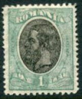 ROMANIA 1903 Carol I Definitive 1 L. Greenn/black With Part Watermark MH / *.  Michel 145 Wz - Neufs