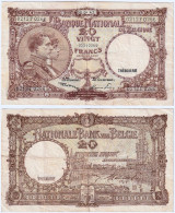Belgium 20 Francs 1947 P111 (F+/VF) #871# - Autres & Non Classés