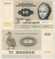Denmark 10 Kroner 1972 P48 (VF) #873# - Denmark