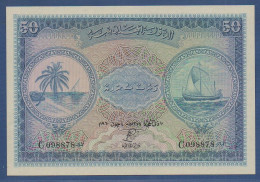 MALDIVES - P. 6b - 50 Rufiyaa 1960 UNC, S/n: See Photos - Maldive
