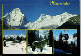 57795 - Oberösterreich - Hinterstoder , Mehrbildkarte , Winter , Pferd , Gondel - Gelaufen 2000 - Hinterstoder